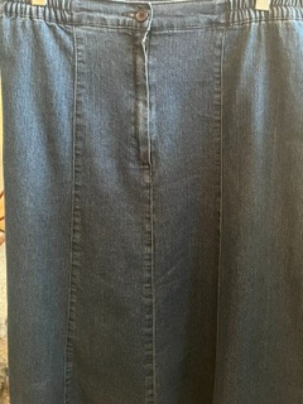 Denim midi skirt